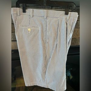 Jos A. Banks "Stay Cool" Shorts in Blue Seersucker